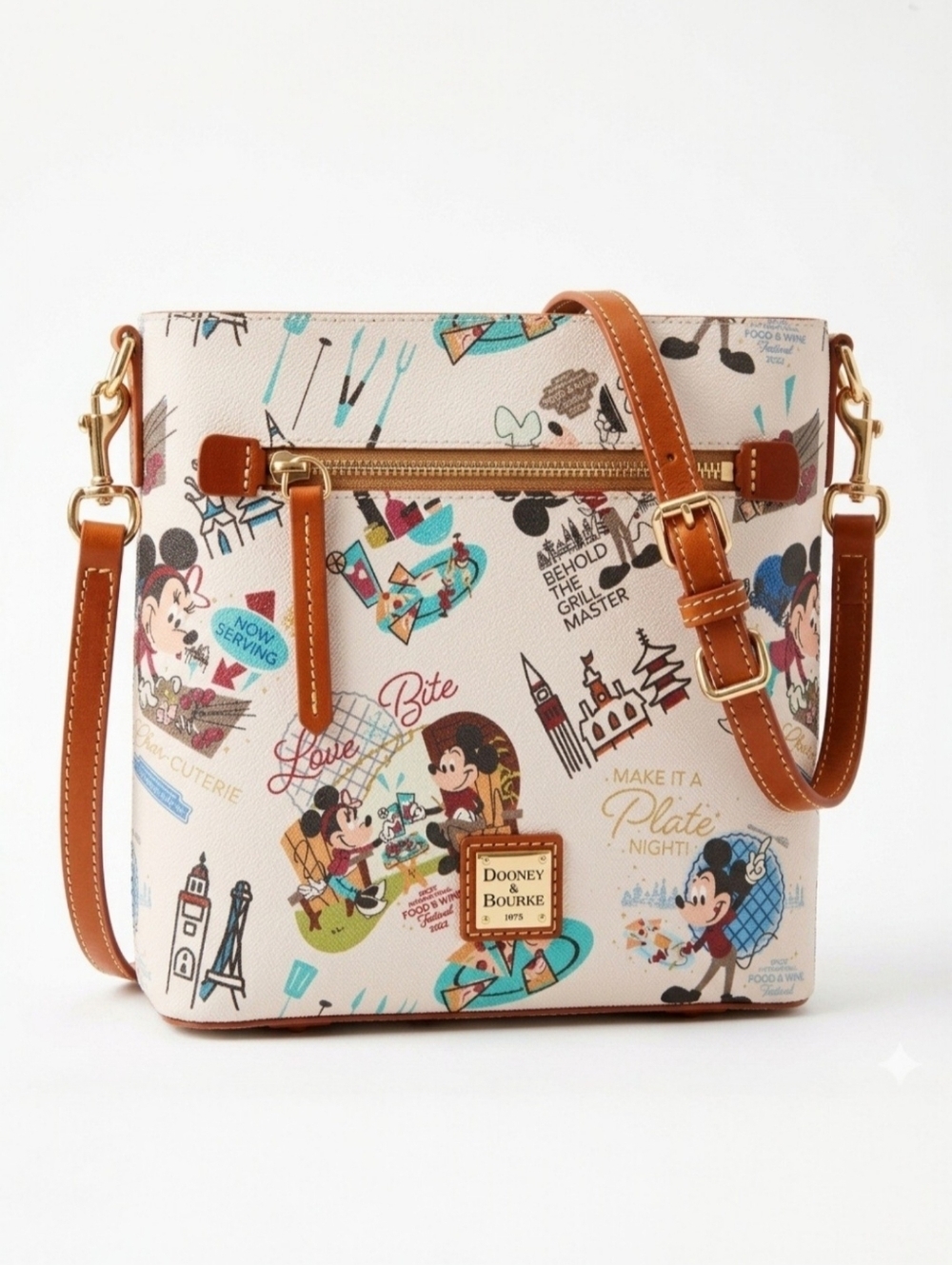 Disney Dooney & Bourke EPCOT Food Wine 2022 Crossbody Bag Mickey Minnie NWT